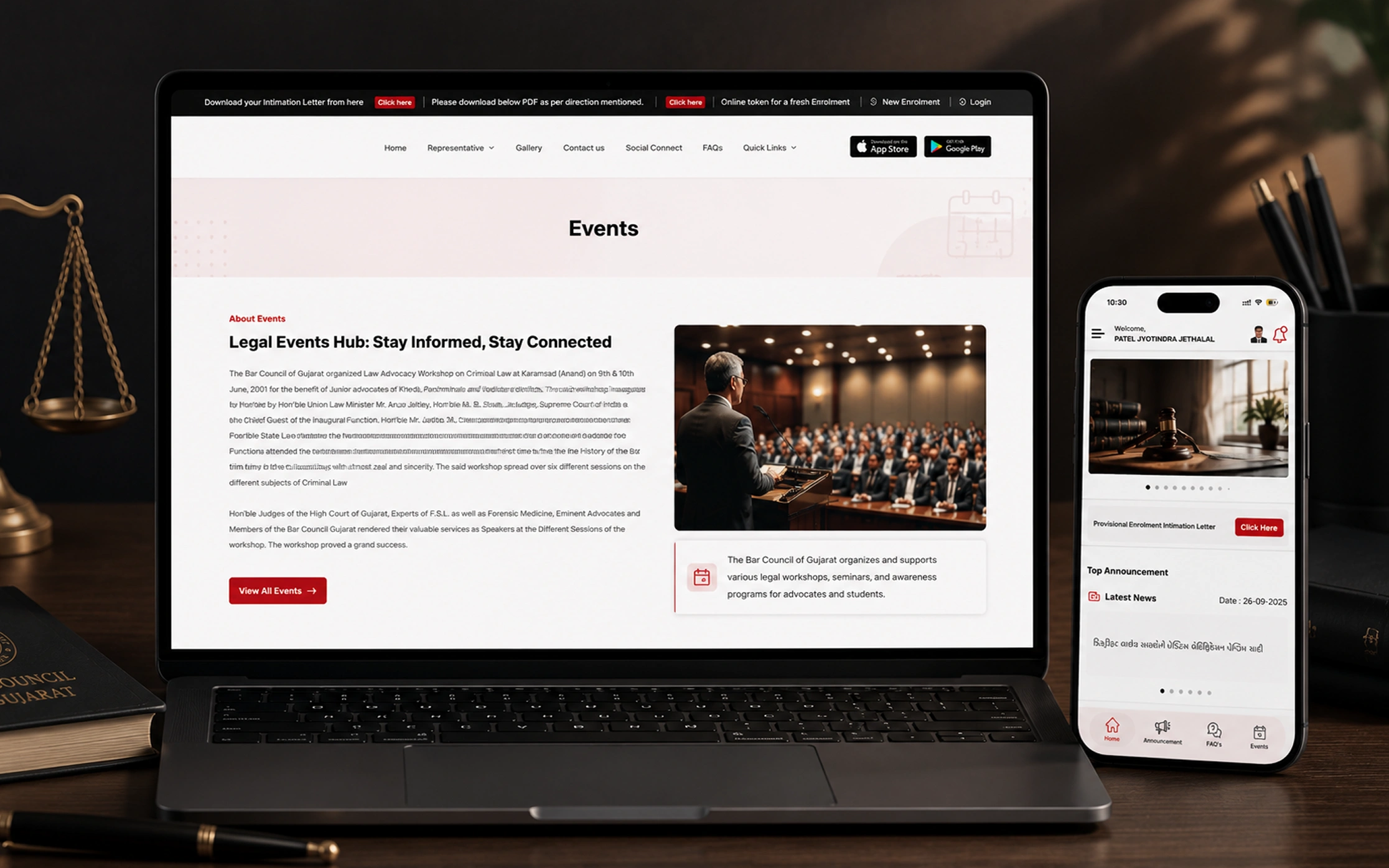 The Bar Council business CRM dashboard